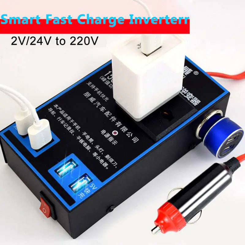 1500W Vehicle Power Converter 12V/24V to 220V