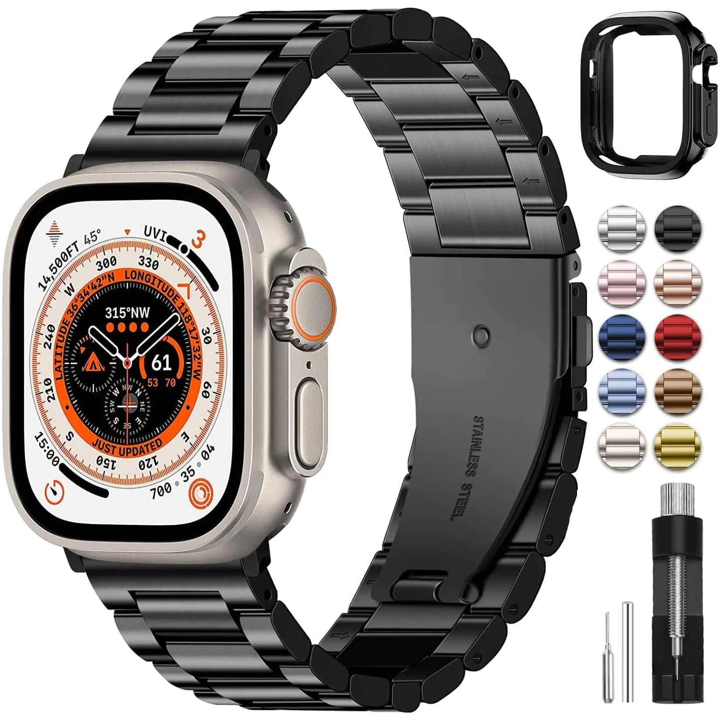 Fullmosa Metal Band & Case for Apple Watch - Multiple Sizes